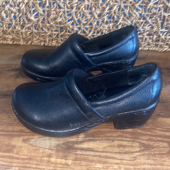 B.O.C BORN CONCEPT black Leather CLOGS MULES SHOES SIZE 7.5 women’s like new BOC - Picture 7 of 10